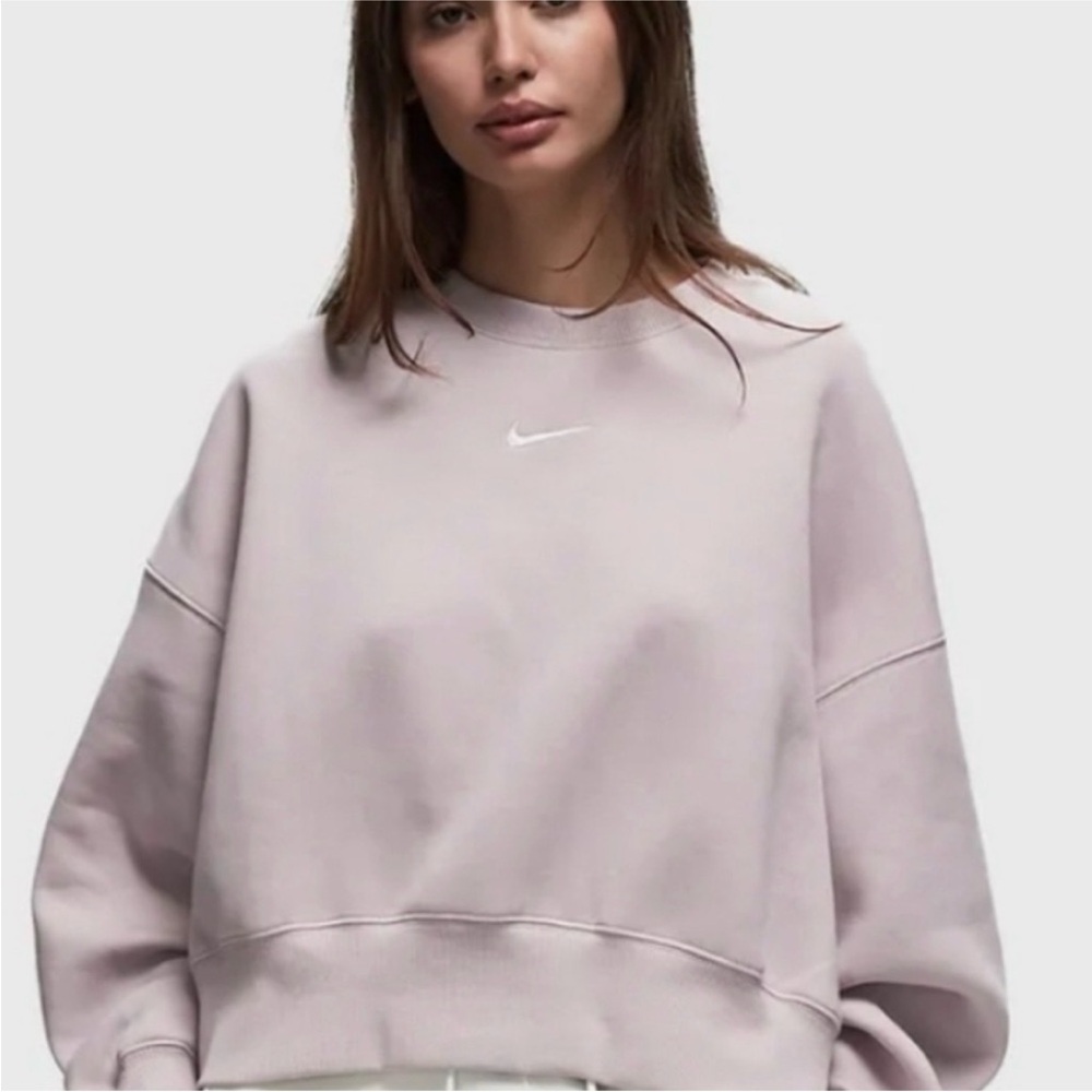 Nike Women’s Phoenix Cropped Sweatshirt Platinum Violet sz. XS
